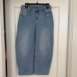 Women's Barrel Jeans Wide Leg Vintage Mid Rise | Light Blue | Size 6